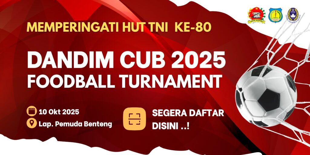 Hadiah Rp30 Juta Menanti! Turnamen Sepak Bola Dandim Cup 2025 Segera Digelar di Selayar Hadiah Rp30 Juta Menanti! Turnamen Sepak Bola Dandim Cup 2025 Segera Digelar di Selayar
