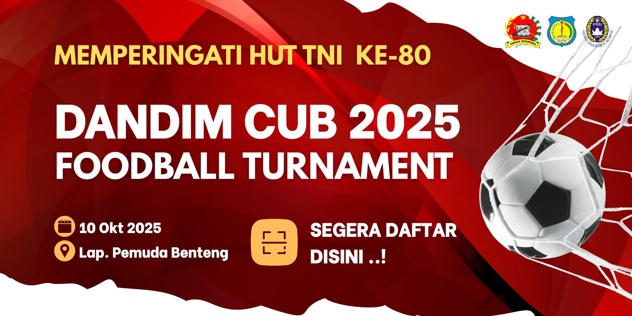 Hadiah Rp30 Juta Menanti! Turnamen Sepak Bola Dandim Cup 2025 Segera Digelar di Selayar Hadiah Rp30 Juta Menanti! Turnamen Sepak Bola Dandim Cup 2025 Segera Digelar di Selayar